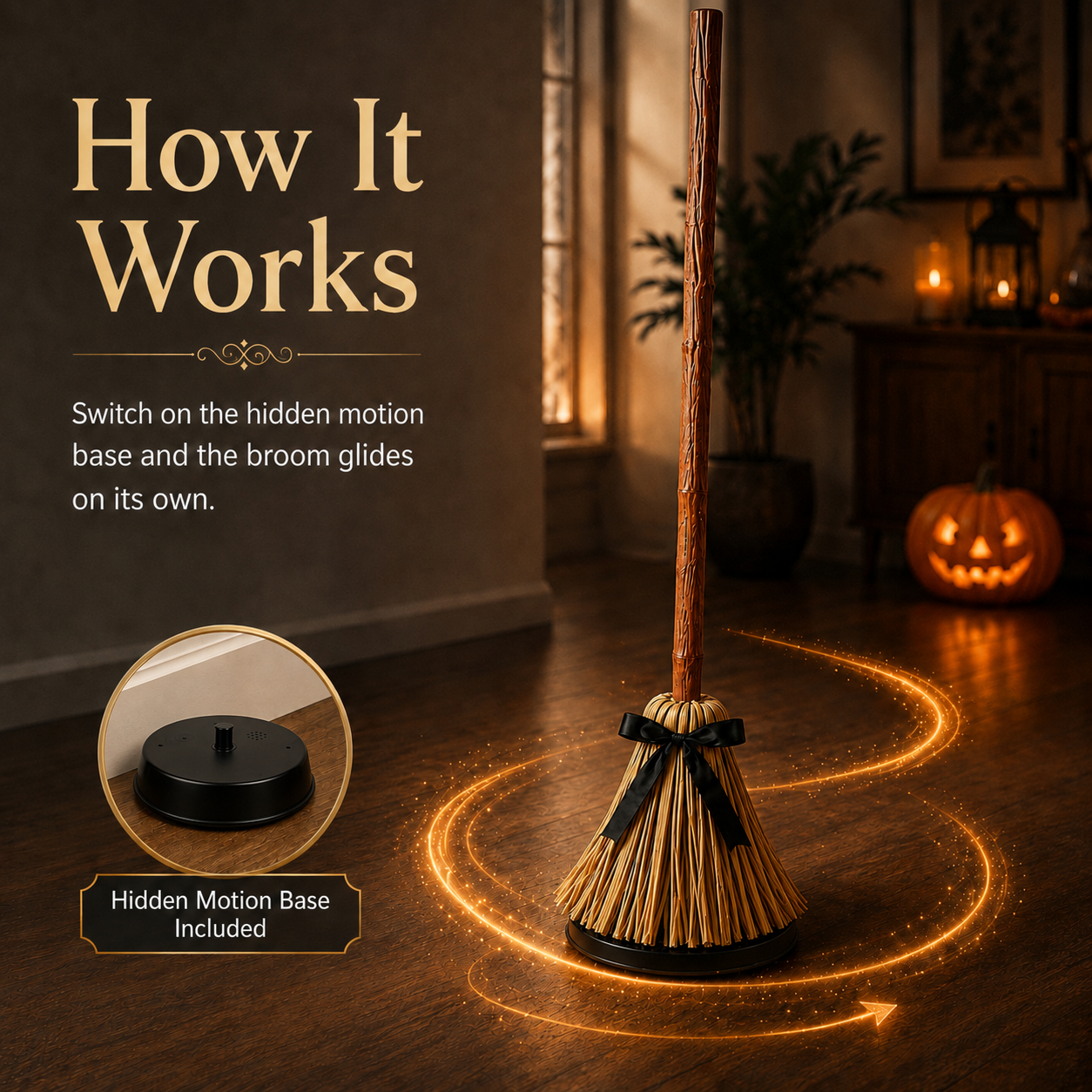 Spooky Haunted Broom
